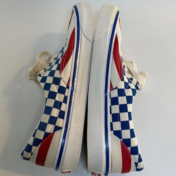 VANS‎ Era 95 Dx American Flag USA Check &amp; Stripes Men’s 10.5 Women’s 12