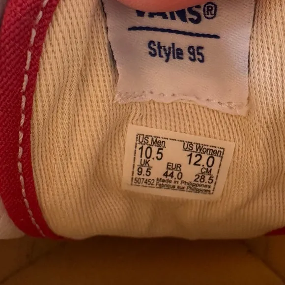 VANS‎ Era 95 Dx American Flag USA Check &amp; Stripes Men’s 10.5 Women’s 12