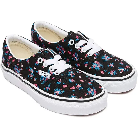 Vans Era VN0A38H88KI Kids Ditsy Flora Black True White Shoes Size US 10.5 ZJ112