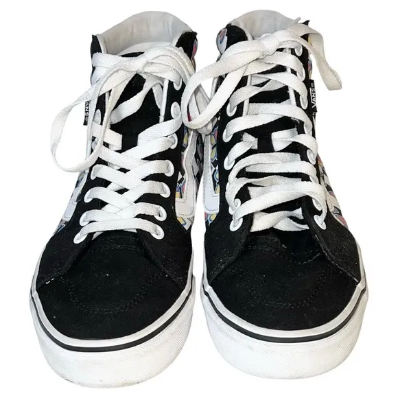 Vans Fillmore Hi Top Shoes Women’s Size 8 Black Checkerboard Butterfly Skate
