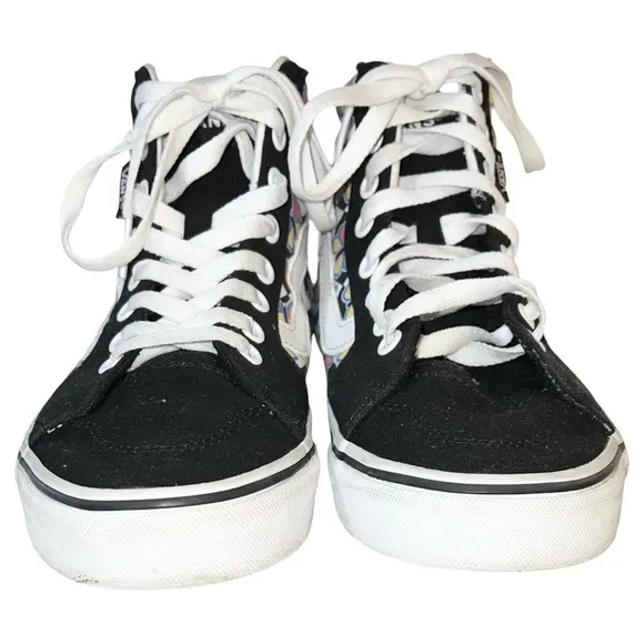 Vans Fillmore Hi Top Shoes Women’s Size 8 Black Checkerboard Butterfly Skate