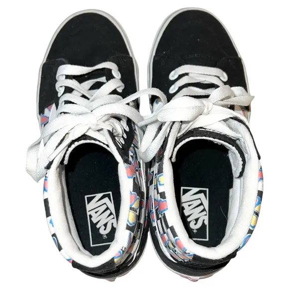 Vans Fillmore Hi Top Shoes Women’s Size 8 Black Checkerboard Butterfly Skate