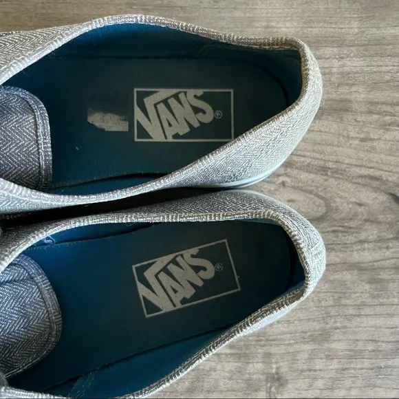 Vans Grey Tweed Unisex Deck Shoes Size 7 or 8.5 #869