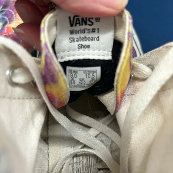 Vans hi top tie dye shoes men’s 9, women’s 10.5