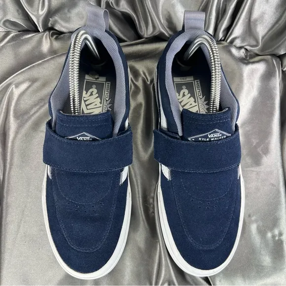 Vans Kyle Walker Pro 2 Hook &amp; Loop Navy Blue Popcush Men’s size 7.5 US W 5.5 EUC