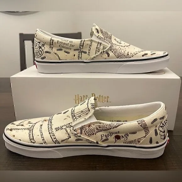 Vans Limited Edition Harry Potter Classic Slip-On Shoes Marauder’s Map