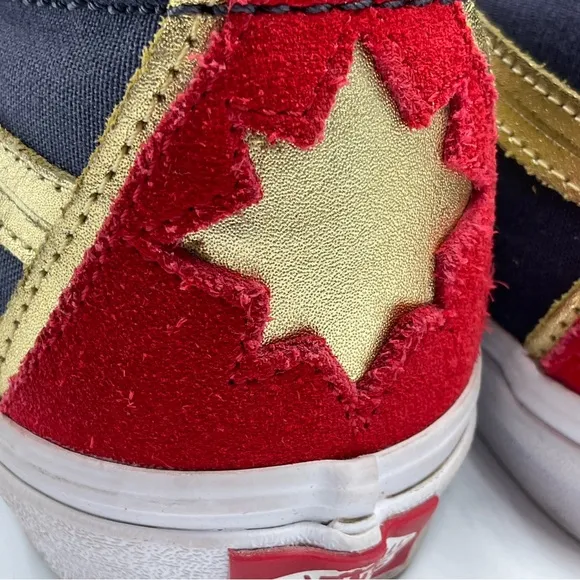 Vans Marvel Wonder Woman Size 7 Women’s Shoes Red Gold Blue White Earth 616 Skat
