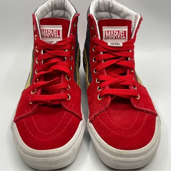 Vans Marvel Wonder Woman Size 7 Women’s Shoes Red Gold Blue White Earth 616 Skat