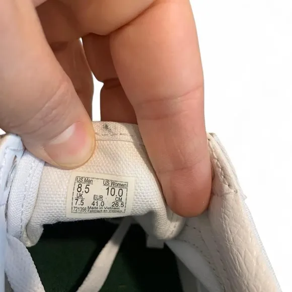 Vans Men's or Women’s White and Green Sneakers