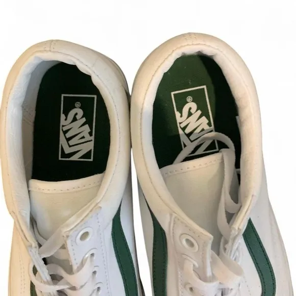 Vans Men's or Women’s White and Green Sneakers
