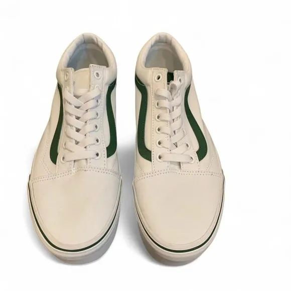 Vans Men's or Women’s White and Green Sneakers