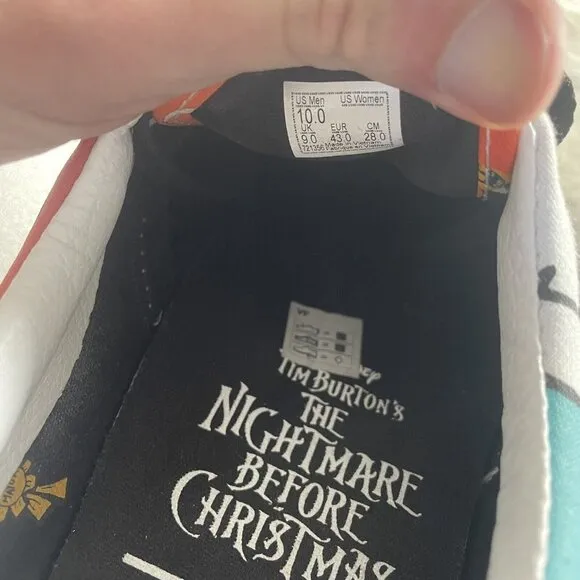 Vans Nightmare Before Christmas Shoes Disney Halloweentown Men’s Size 10