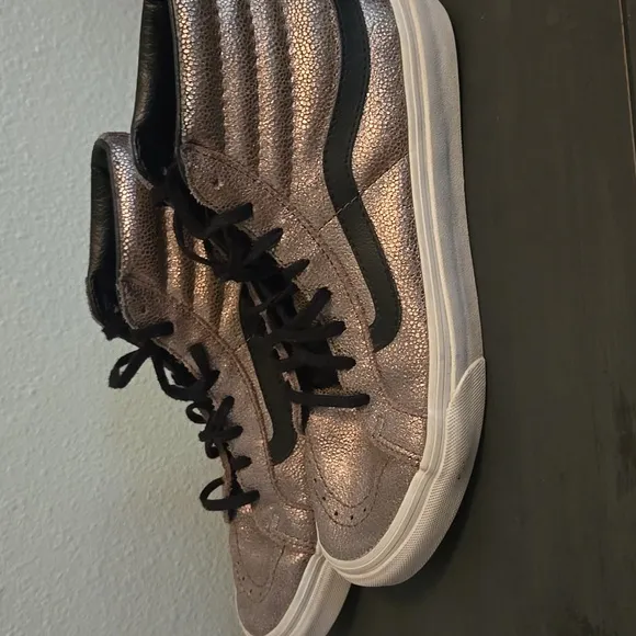 Vans Off The Wall Metallic Unisex Men’s 6 Women’s 7.5 Hi Top Athletic Shoes