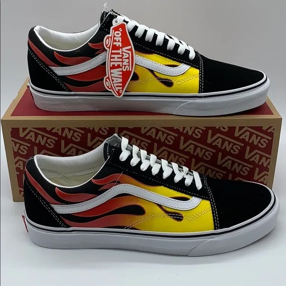 VANS OLD SKOOL FLAME black/black true white wmns