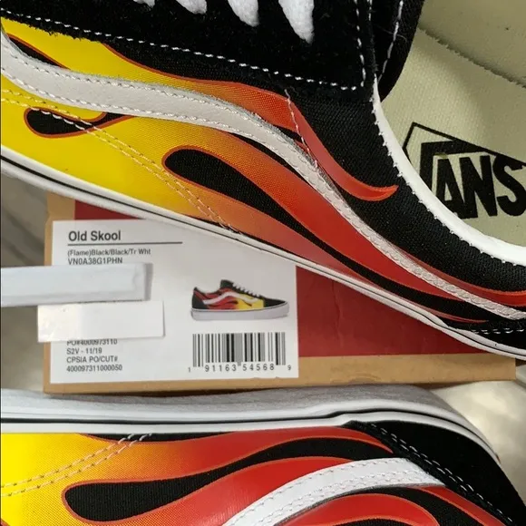 VANS OLD SKOOL FLAME black/black true white wmns