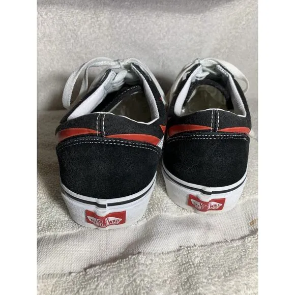 Vans Old Skool Flame Sneakers Mens 10 Black Red Yellow