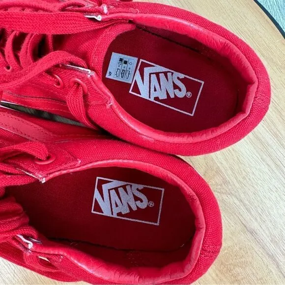 Vans Old Skool OTW Foxing Translucent Sneakers Shoes Racing Red 6.5 Men 8 Women