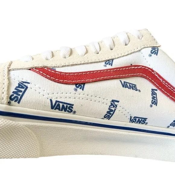Vans Old Skool Sneakers True White All Over Print Logo Shoes Men’s 11.5 NEW