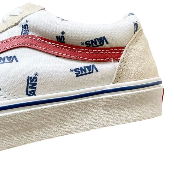 Vans Old Skool Sneakers True White All Over Print Logo Shoes Men’s 11.5 NEW
