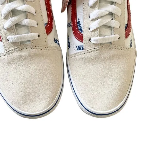 Vans Old Skool Sneakers True White All Over Print Logo Shoes Men’s 11.5 NEW