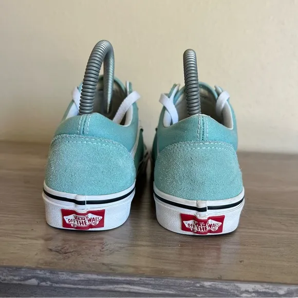 Vans Old Skool Sneakers Womens Size 7 Mens Size 5.5 Aqua Haze Lace Up Shoes