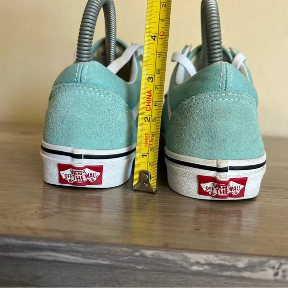 Vans Old Skool Sneakers Womens Size 7 Mens Size 5.5 Aqua Haze Lace Up Shoes