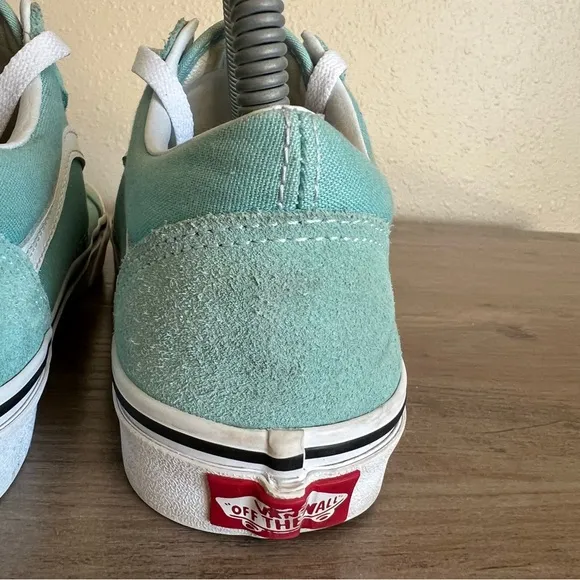 Vans Old Skool Sneakers Womens Size 7 Mens Size 5.5 Aqua Haze Lace Up Shoes