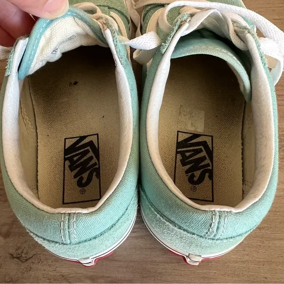Vans Old Skool Sneakers Womens Size 7 Mens Size 5.5 Aqua Haze Lace Up Shoes