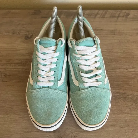 Vans Old Skool Sneakers Womens Size 7 Mens Size 5.5 Aqua Haze Lace Up Shoes