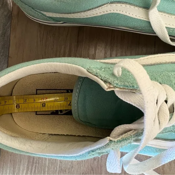Vans Old Skool Sneakers Womens Size 7 Mens Size 5.5 Aqua Haze Lace Up Shoes