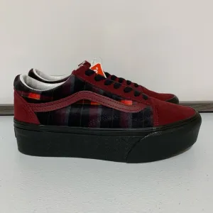 Vans Old Skool Stackform 'Velvet Plaid' Shoes-Size 7.5 NWT