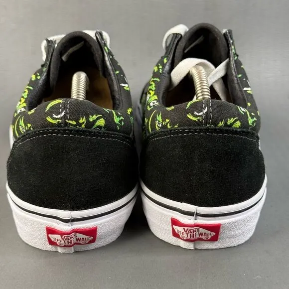 VANS OLD SKOOL EYES IN THE DARK BLACK / GREEN sneaker shoes men’s size 12