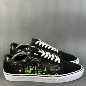 VANS OLD SKOOL EYES IN THE DARK BLACK / GREEN sneaker shoes men’s size 12