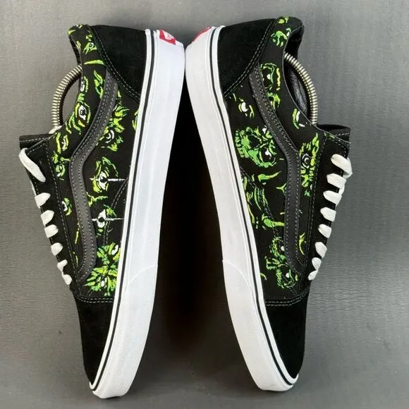 VANS OLD SKOOL EYES IN THE DARK BLACK / GREEN sneaker shoes men’s size 12