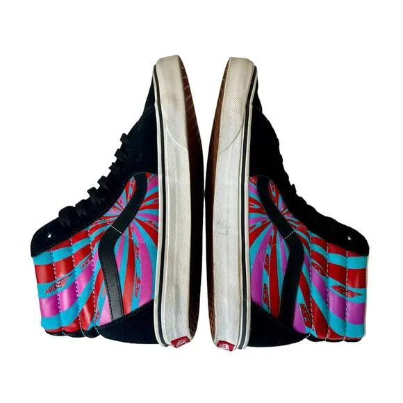 Vans Retro Mart Sk8-Hi Skate Shoes Sneakers Men's 8/ Women's 9.5 Unisex Blue Red