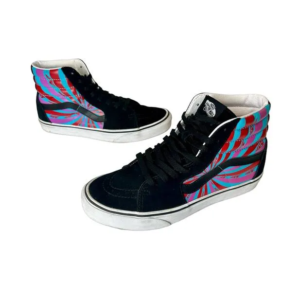 Vans Retro Mart Sk8-Hi Skate Shoes Sneakers Men's 8/ Women's 9.5 Unisex Blue Red