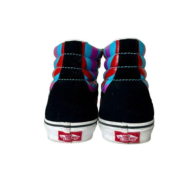 Vans Retro Mart Sk8-Hi Skate Shoes Sneakers Men's 8/ Women's 9.5 Unisex Blue Red