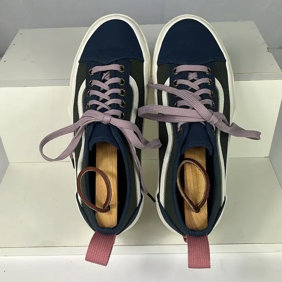 VANS Sentry Old Skool Canvas Green Blue Canvas Shoes.