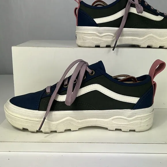 VANS Sentry Old Skool Canvas Green Blue Canvas Shoes.