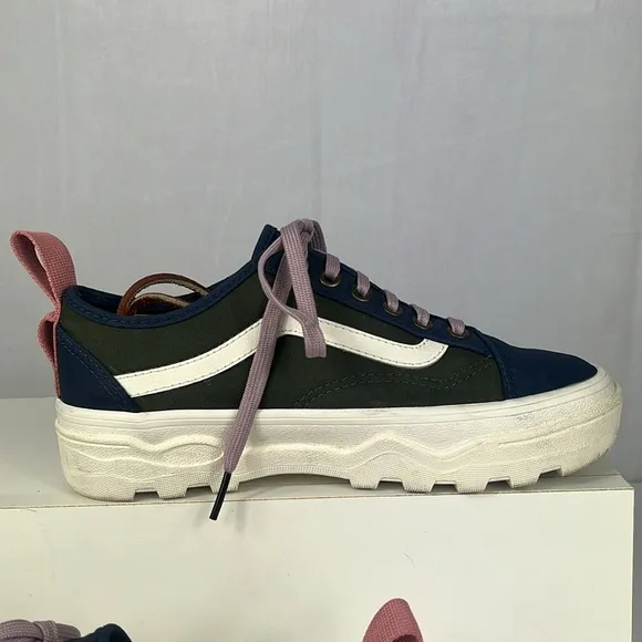 VANS Sentry Old Skool Canvas Green Blue Canvas Shoes.
