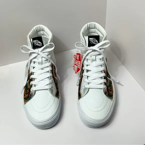 VANS Sk8-Hi Bolt ‘Big Reveal’ - White Paisley - Men’s US 8.5/Wmn US 10