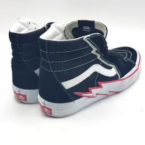 Vans Sk8-Hi Bolt Unisex Shoes Size 9, 10.5 Black/White #1204