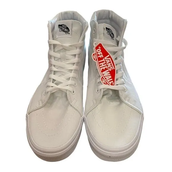 VANS Sk8-Hi True White Women's Men's Skate Shoes Sneakers NEW 12 10.5