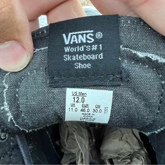 Vans Sk8hi Overwashed Collection Grey Men’s 12