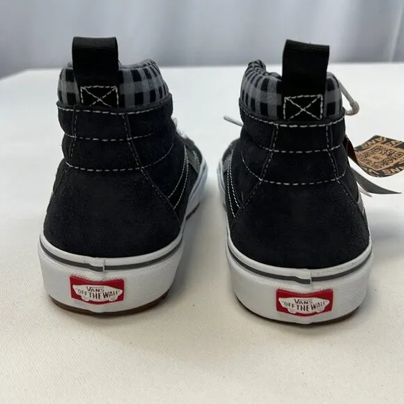 Vans Unisex Sk8 Hi Gray White Plaid Lace Up Sneakers VN0A5H2YGYW Sz M 8 W 9.5