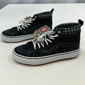 Vans Unisex Sk8 Hi Gray White Plaid Lace Up Sneakers VN0A5H2YGYW Sz M 8 W 9.5