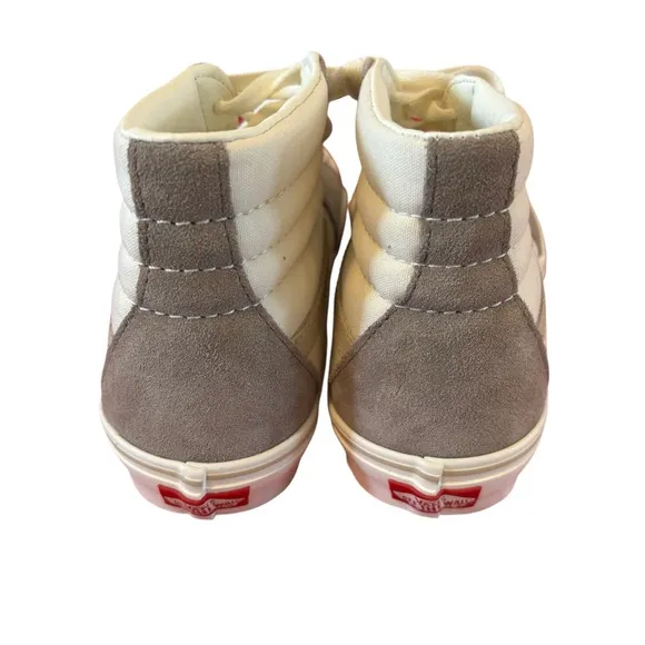 Vans Unisex SK8-Hi Sneakers in Creme&amp; Gray.Men’s 9. Women’s-7.5