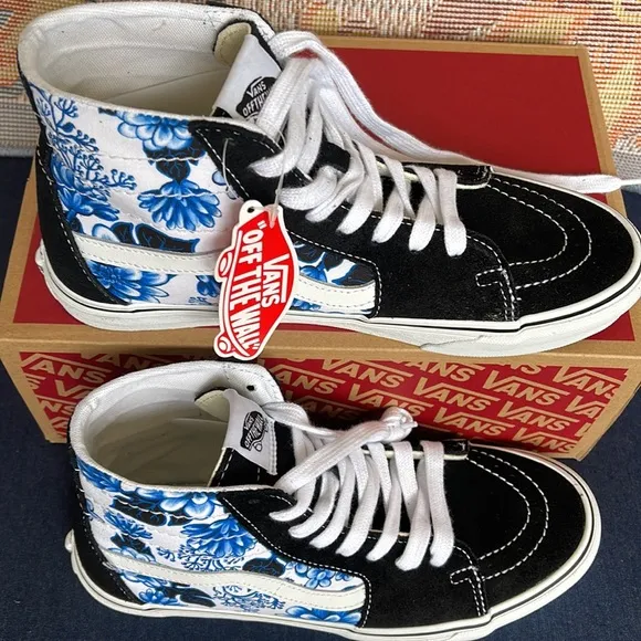 Vans WMNS Sks-Hi Tapered Floral Blue/WhiteVN0A4U16Y6ZSneakers