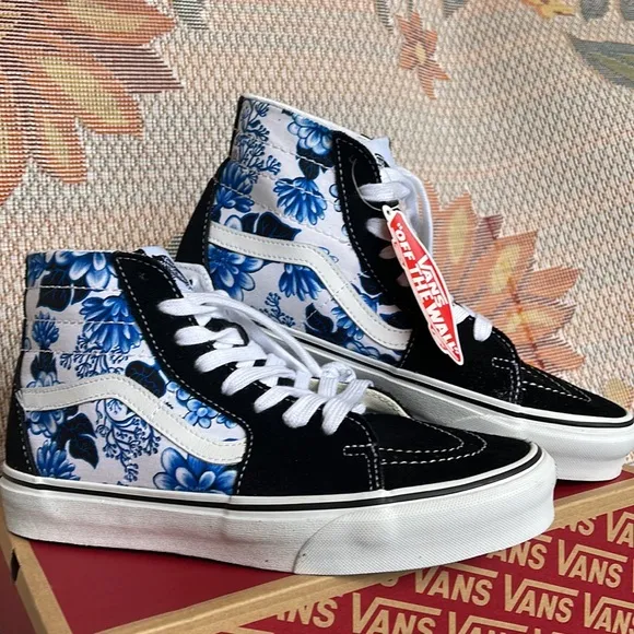 Vans WMNS Sks-Hi Tapered Floral Blue/WhiteVN0A4U16Y6ZSneakers