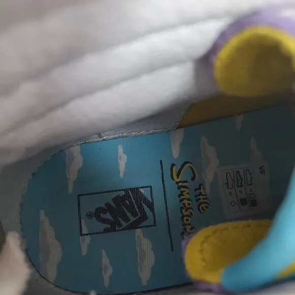 Vans X Simpsons Kid Unisex Size 2 Sk8 Hi Lisa Simpson For President Purple Shoes